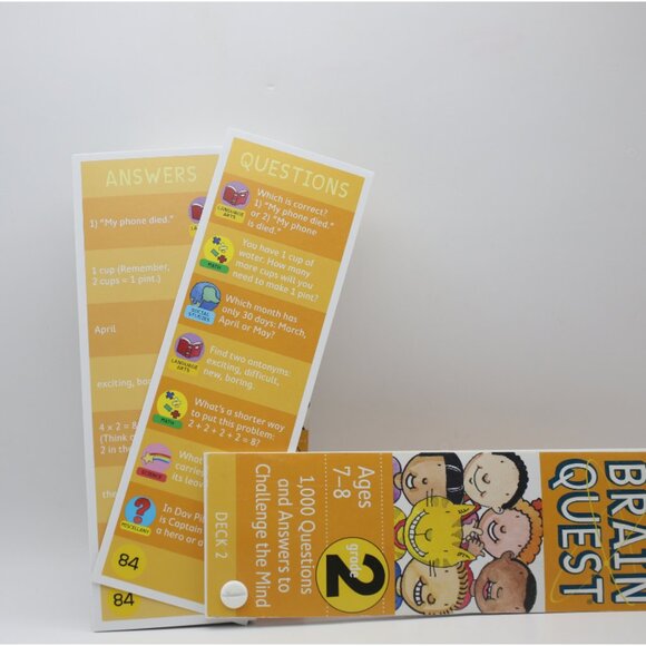 Brain Quest 2nd Grade Deck 1 & 2 - 4th Edition - Ages 7-8 - Picture 4 of 4